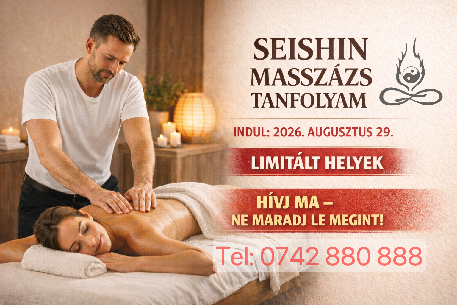 Curs de masaj terapeutic în cadrul Seishin Academy